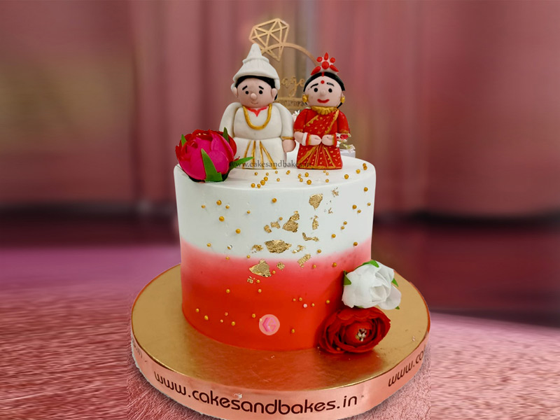Happy Anniversary Cream and Fondant Cake – Sacha's Cakes