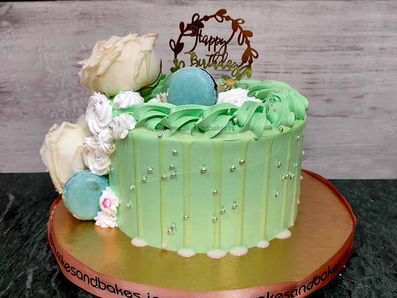 Cake Decorating Colour Combinations - Pink & Green - Design #1