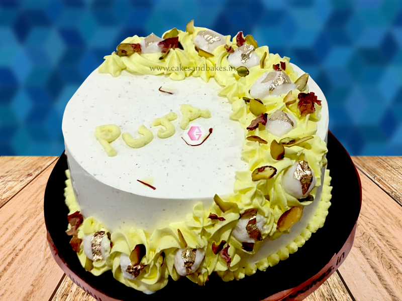 Kesar Pista Cake - Kathleen Confectioners