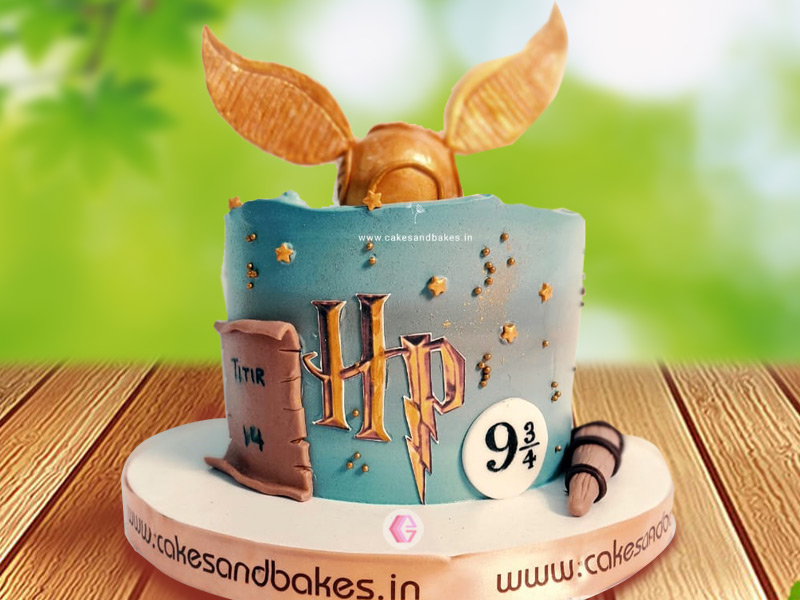 30+ Cute Harry Potter Cake Designs : Harry & Hermione
