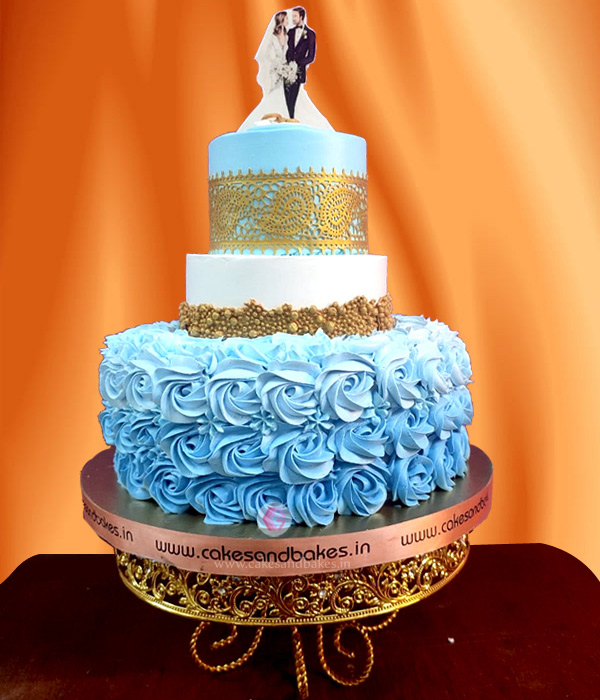 Rosette Covered Party Cake — Trefzger's Bakery